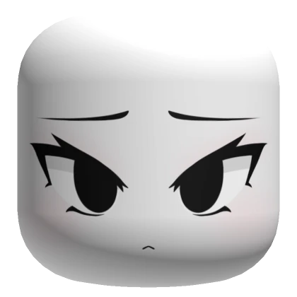 Worried Anime Face - White