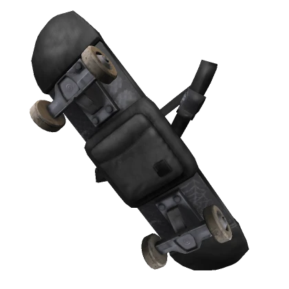 3.0 black y2k spider  skateboard skatepark bag 