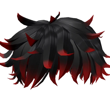 Black Red Spikey Messy Boy Hair 