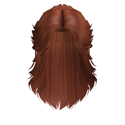 Long Messy Mullet in Ginger