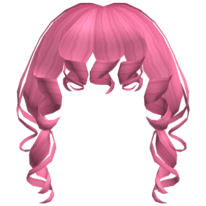 Curly Locks Bangs in Hot Pink