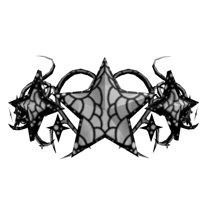 Black & White Butterfly Star Cyber Sigil Crown