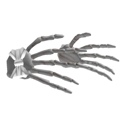 Skeleton Hands Hairclip w/ White Bows