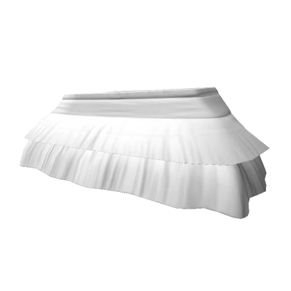 ♡ cute white ruffled skirt