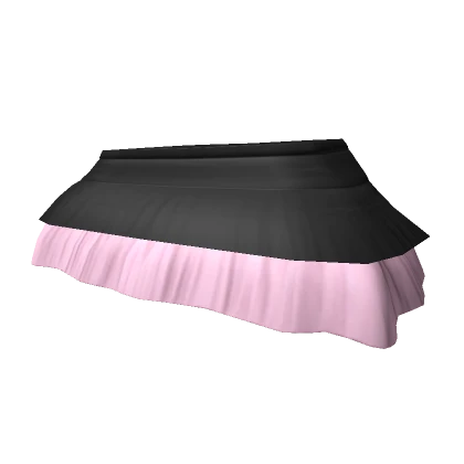 ♡ cute black and pink ruffled skirt