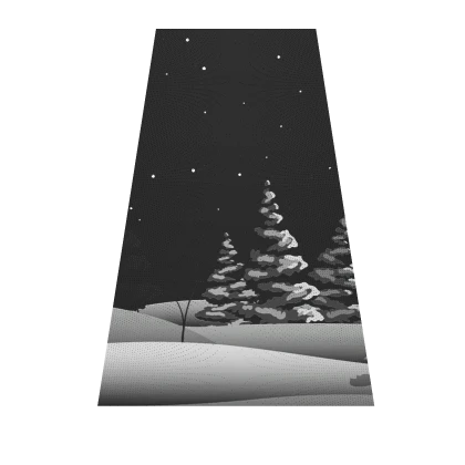 Black Christmas Forest Animated Cape