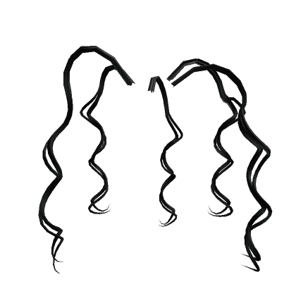 Curly Hair Strand Extensions in Black