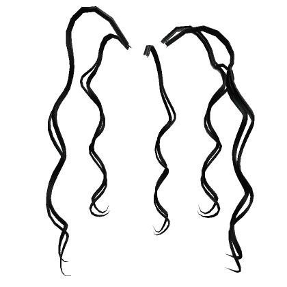 Curly Hair Strand Extensions in Black