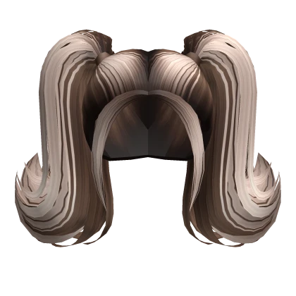 Spiked Two-Tone Fluffy Pigtails in Brown & Blonde
