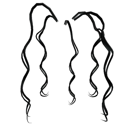 Low Curly Hair Strand Extensions in Black