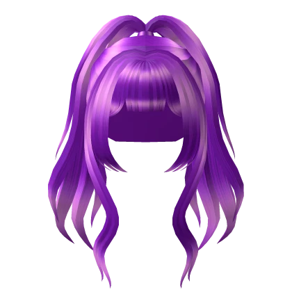 Purple High Anime Ponytail