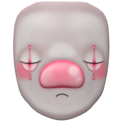 Melancholic Clown Mask - Pink