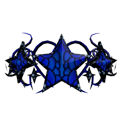 Midnight Blue Butterfly Star Cyber Sigil Crown