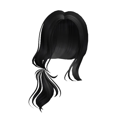 Black Side Swept Girl Hair