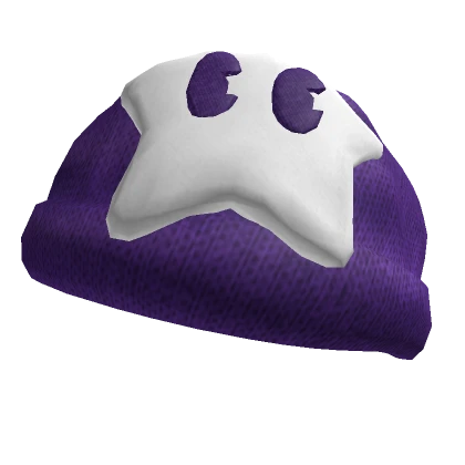 CUTE Y2K WHITE STAR PURPLE BEANIE