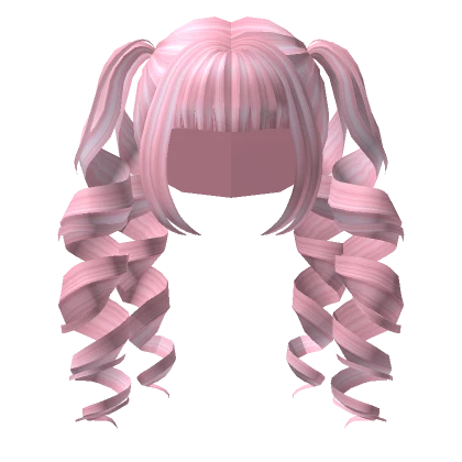 Pastel Pink Anime Drill Pigtails