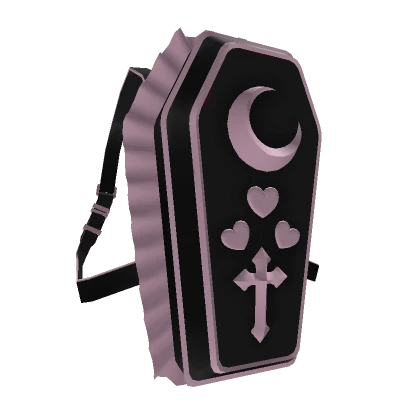 Pink And Black Coffin Halloween Backpack