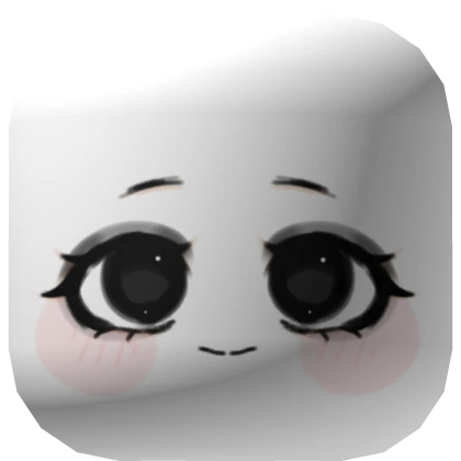 Cute Blush Calm Eyelash Face