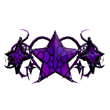 Purple Butterfly Star Cyber Sigil Crown