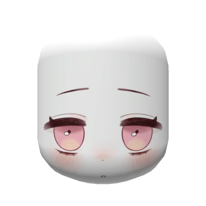 Cute Tired Stare Face (Pink)