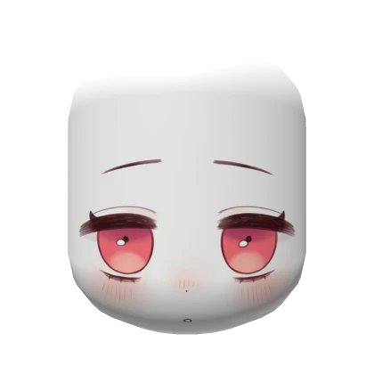Cute Tired Stare Face (Red)