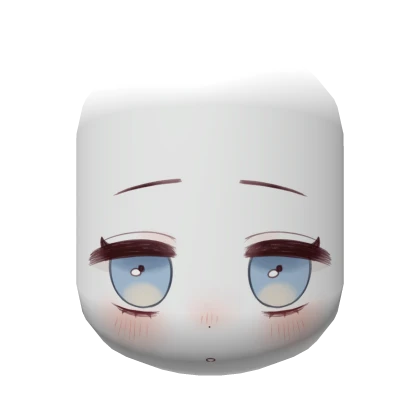 Cute Tired Stare Face (Blue)