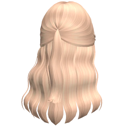 Blonde Wavy Hair With a Ponytail