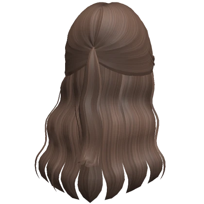 Brown Wavy Hair With a Ponytail