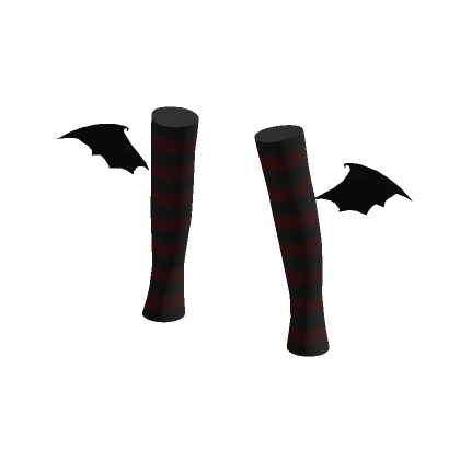 Red Striped Halloween Bat Winged Leg Warmers