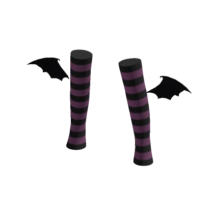 Pink Striped Halloween Bat Winged Leg Warmers