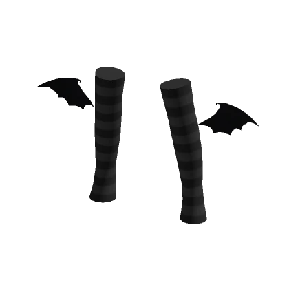 Gray Striped Halloween Bat Winged Leg Warmers