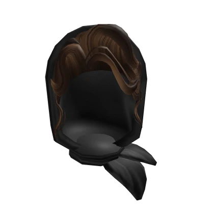 Black 60's Headscarf in Brown