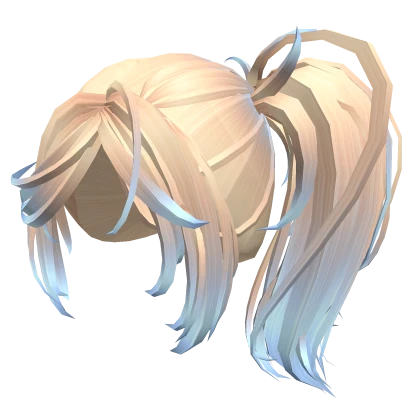 🌊[CHEAP] Blue Ombre Blonde Ponytail Hair