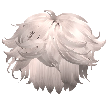 Fluffy Messy Anime Hair Platinum Blonde