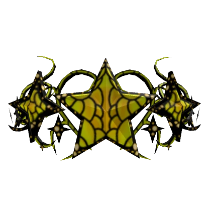 Yellow Butterfly Star Cyber Sigil Crown