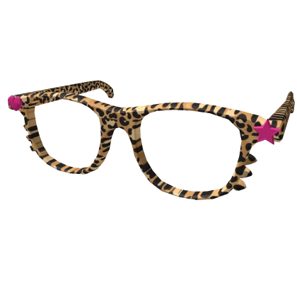 large kitty glasses rawr leopard