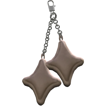 Y2K Beige Star Keychain