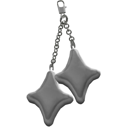 Y2K White Star Keychain