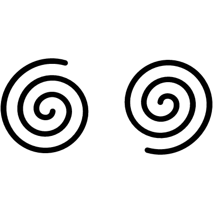 silly swirly face eyes black