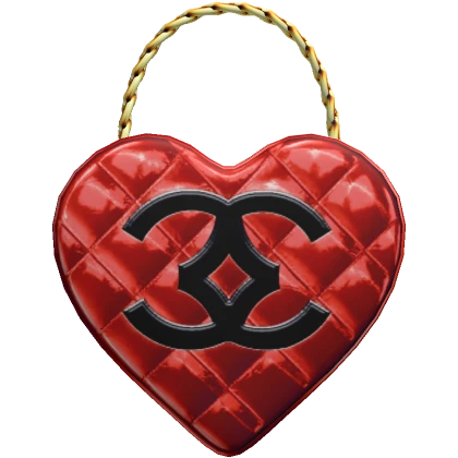 Red 90's Vintage Leather Heart Purse