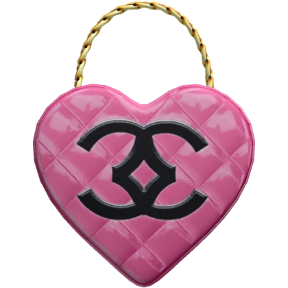 Barb Pink 90's Vintage Leather Heart Purse