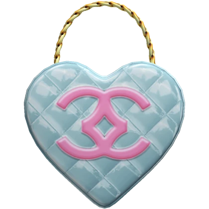 Pastel 90's Vintage Leather Heart Purse