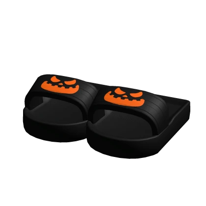 Black Halloween Slipper - Pumpkin >:D