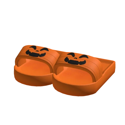 Orange Halloween Slipper - Pumpkin >:D