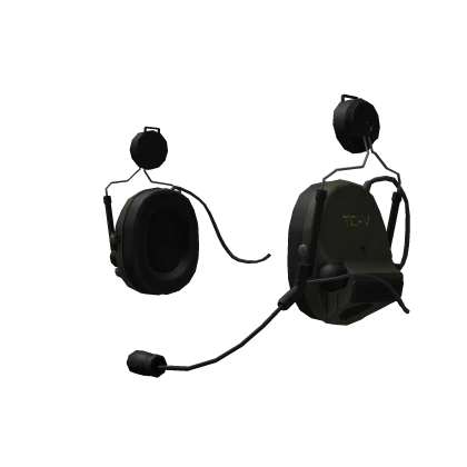 Olive Railed TacCom V Headset