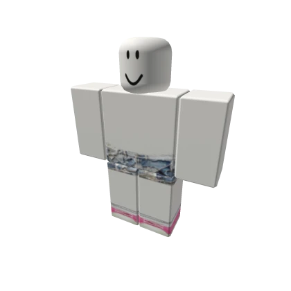 distressed denim shorts w pink ricks