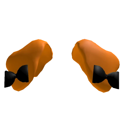 Orange Halloween Dog Ears w/ Black Bows