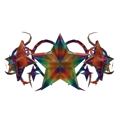 Tie Dye Star Cyber Sigil Crown