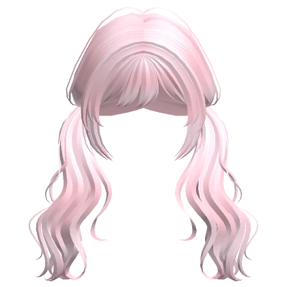 Low Wavy Pigtails (Pink)