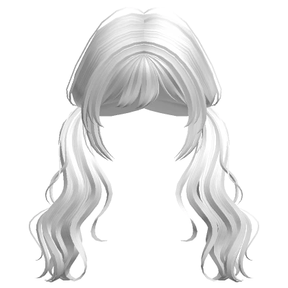 Low Wavy Pigtails (White)